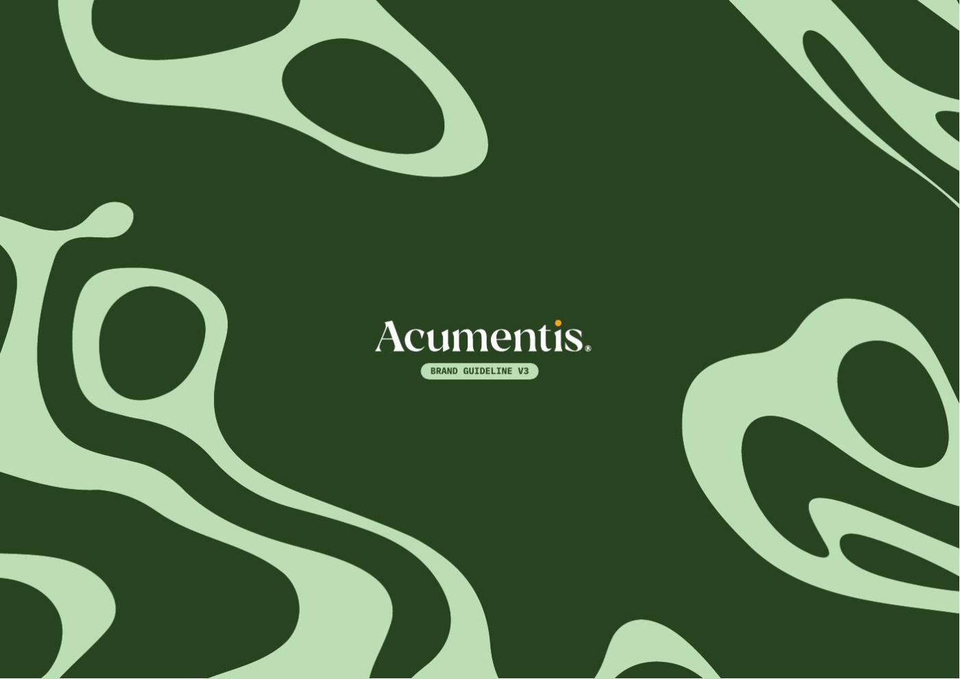 Acumentis brand cover — organic wave pattern